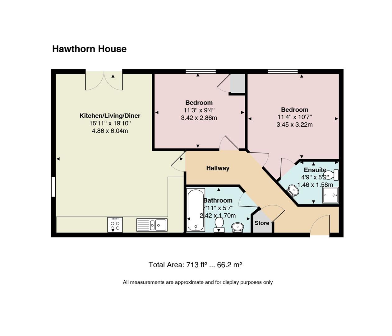 Floorplan for Hawthorn House, The Boulevard, Canton, Cardiff